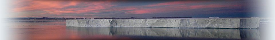 Sunset over iceberg